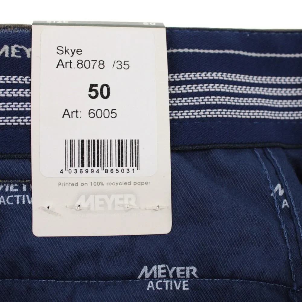 Meyer NWT Chinos / Casual Pants Size 50 34 US Solid Brownish Green Cotton Blend - Picture 4 of 11